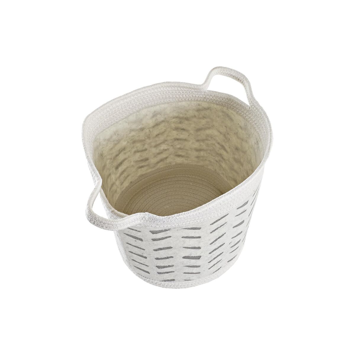 Set di Cestini DKD Home Decor Bianco Grigio 35 x 35 x 40 cm 3 Pezzi